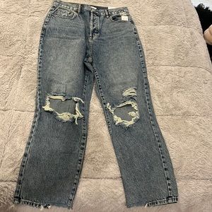 Pacsun NWT High Rose Straight Leg Distressed Jeans - Size 29